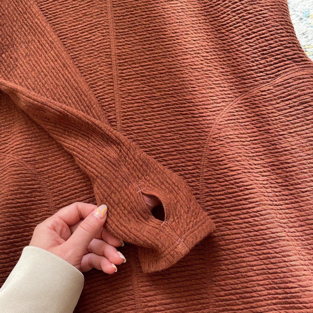 Lululemon Call for Cozy Dress in Heathered Ancient Copper, US2 - Picture 7 of 9